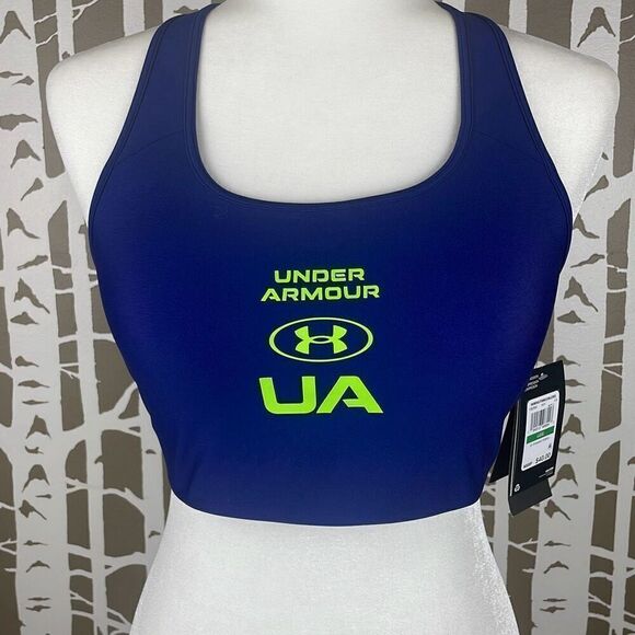 Under Armour Crossback Graphic Compression Sports Bra NEW L - Picture 1 of 8